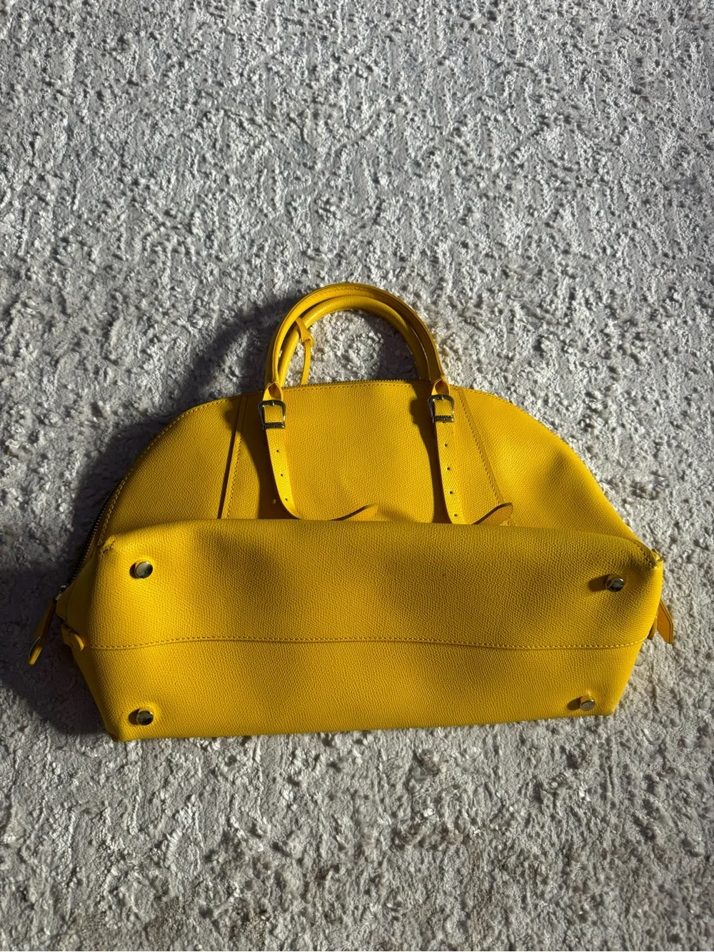 GUESS Yellow Dome Satchel with Top Handles - Picture 2 of 7